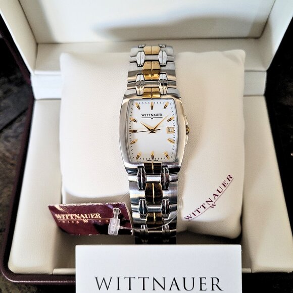 Wittnauer Unisex 12B10 Astor Swiss 2-Tone Dress Watch - Picture 6 of 7